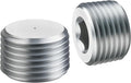 EVIL ENERGY 1/2" NPT Plugs Aluminum Socket Allen Head Silver, Pack of 2