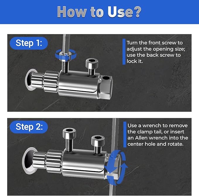 Broken Pipe Extractor Tool, Heavy-Duty Faucet & Valve Removal Set for 1/2" –1" Pipes, Stripped Screw and Rusted Bolt Extractor Kit, Silver