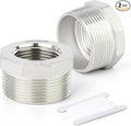 TAISHER 2PCS 304 Stainless Steel Reducer Hex Bushing, 1-1/2" NPT Male x 1/2" NPT Female, Reducing Pipe Adapter Fitting