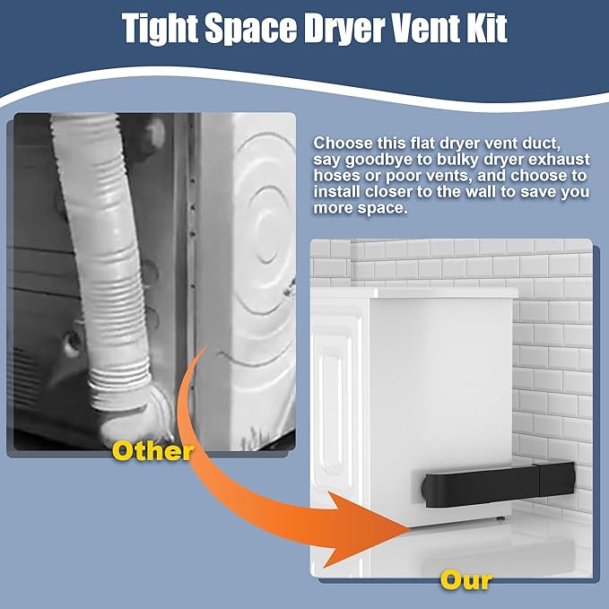 17.7-29.5" Telescoping Dryer Vent Connector Kit, 304 Stainless Steel Periscope Dryer Vent Kit Fits for Tight Spaces, Adjustable Vent Compatible with Whirlpool/LG & All 4-In Vents Dryer