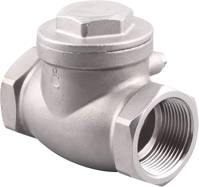 1-1/4 Inch Swing Check Valve - WOG 200 PSI Stainless Steel SS304 CF8M NPT