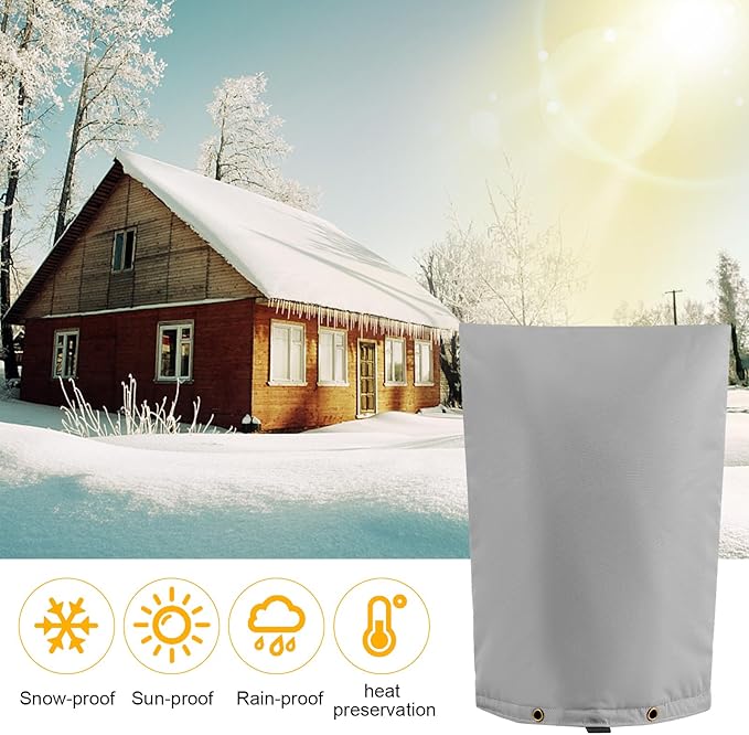 Insulated Backflow Preventer Pouch - Outdoor Pipe Insulation for Winter, Well Pump & Sprinkler Valve Protection