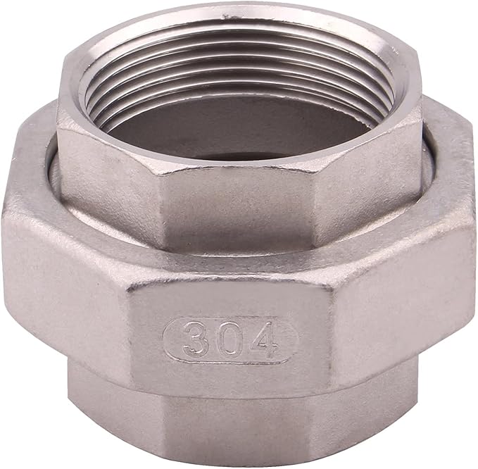 Cast Pipe Fittings Union - 1 1/2" NPT Female Fitting Stainless Steel 304, Class 150