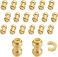 20-Pack Niikappu Push Fit Fittings, 3/4" x 3/4" Brass Plumbing Fittings to Connect PEX, Copper, CPVC, Brass Straight Coupling With Disconnect Clip(PF008-20Pack)