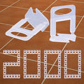 2000 PCS Tile Leveling System Clips 1/8''(3.0mm) 2000-Piece Tiles Leveler Spacers Tool for Professional Ceramic Tile and Stone Installation