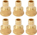 SUNGATOR 6 Pack Pex A Expansion 1/2" x 1/2" Female NPT Adapter Brass Fitting, No Lead Brass, ASTM F1960 ONLY For Pex-A Tubing