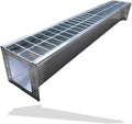 304 Stainless Steel Channel Drain with Galvanized Steel Grate 39.4x5.9x5.5 in, B-Class 28100 lbs Heavy-Duty Drain Kit for 3" Pipe, Trench Drainage System for Outdoor, Driveway, Garage, Yard