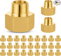 30 PACK GUOFIS Brass Pipe Fittings - 3/8" Male NPT x 1/2" Female NPT Reducing Adapter to Alter Pipe Diameters(NPT039-30Pack)