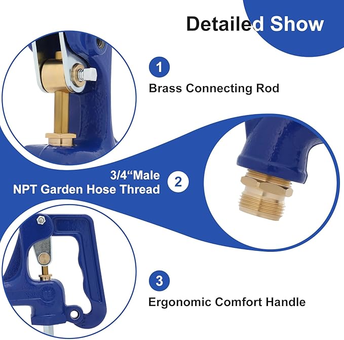Yard Fire Hydrant Head, Adapts to 3/8"-16UNC Male Thread Rod,1" NPT Male Thread Pipe.for Yard, Garden, Pasture Irrigation and Drinkin (No Tubes and plungers)