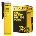 Stanley S421 All-Purpose RTV Silicone Sealant (12 x 10.1 fl.oz.) – 100% Waterproof Gray Caulk | Industrial-Grade Silicone for Kitchen, Bathroom, Shower, Window, Door, Indoor & Outdoor Use | 12 Pack