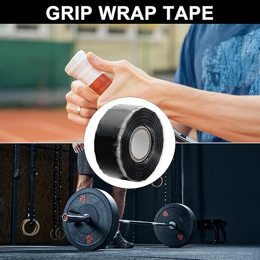 PATIKIL Grip Tape for Handles 1" x17ft, 2 Roll Self-Fusing Silicone Tape for Bike Handles Pull Up Bars Gym Equipment Plumb/Hose/Pipe Leaks Emergency, Black