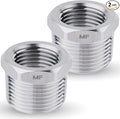 MAACFLOW Stainless Steel 3/4" Male NPT to 1/2" Female NPT Adapter Reducer Hex Bushing (Thread OD 1.02" - ID 0.72") (pack of 2)