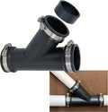 Fernco 1.5 in. Hub Flexible PVC Wye DWV Pipe Fitting Connector with Optional 1.25 in. Reducer Bushing for Cast Iron, Steel and Plastic Connections