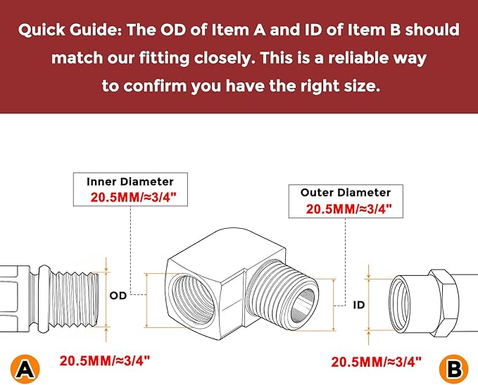 Pack of 5, 1/2" FeMale NPT to 1/2" Male NPT Solid 304 Stainless Steel Barstock Street Elbow, Forged Pipe Fitting for Pipe Repair, Bathroom Remodel, Tool Extensions, Compression