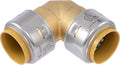 SharkBite Max 1 x 1 in PTC 90 Degree Elbow, Push-to-Connect Brass Plumbing Fitting, UR260A