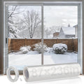 Thicken 87×236in Window Insulation Kit for Winter - Fits Sliding Door French Door Clear Plastic for Patio Winterizing, Heat Shrink Cuttable Large Window Film with Double-Sided Tape