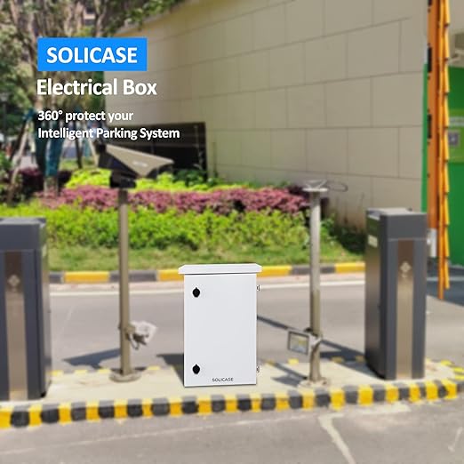 Outdoor Galvanized Electrical Enclosure Box, 24 * 16 * 12 inches IP Weatherproof Floor-Standing Electrical Cabinet…