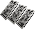 Floor Registers 6x14 Inches - 3 Pack Heavy Duty Walkable Steel Floor Vents Ease Adjust Air Flow Direction Vent Covers for Home Floor Satin Nickel Floor Vent Covers