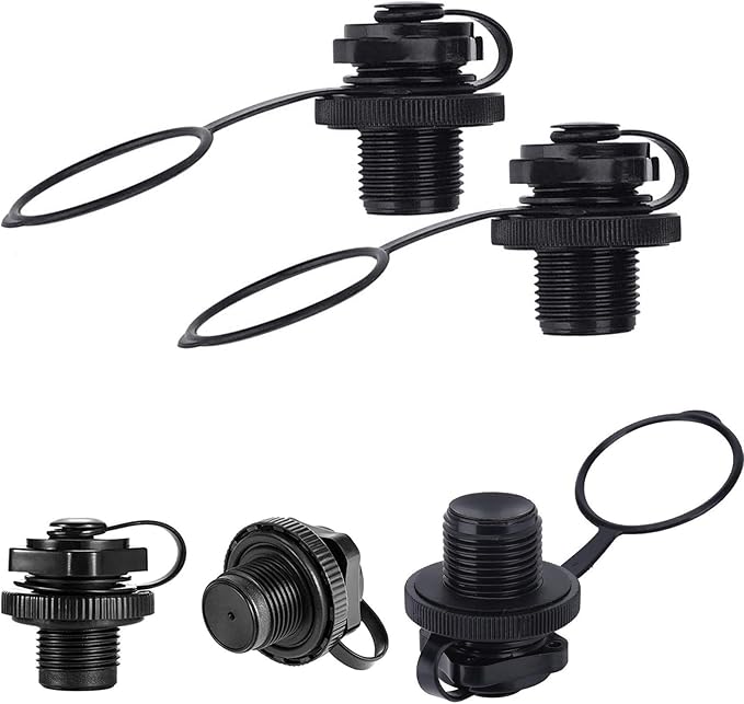 4 Pcs Inflatable Boat Air Valve, Replacement Inflatable Boat Valve Plug, One-Way Air Valve for Inflatable Boat, raft, Rubber Dinghy, etc