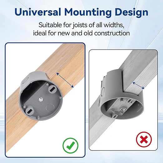 Ceiling Fan Box, PVC, 12 Cubic Inch, UL Listed, 12 Pack