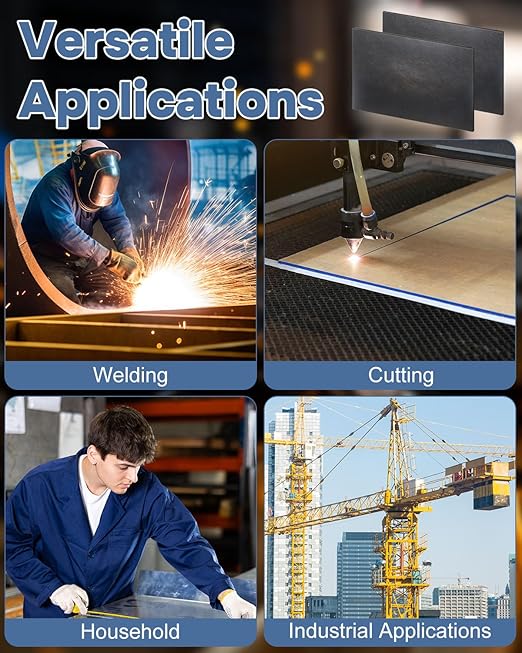 1/4'' x 6'' x 12'' Steel Plate, 2 Pcs Steel Sheet Weldable Metal Sheet, A36 Steel Base Plate for Structural Support and Industrial Use