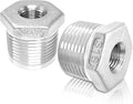 316 Stainless Steel Hex Bushing Reducer, 3/4" NPT Male to 1/4" NPT Female Pipe Fitting Adapter - Corrosion Resistant Connector for Plumbing, Hydraulic, Air, Oil & Gas Systems (3/4" to 1/4")