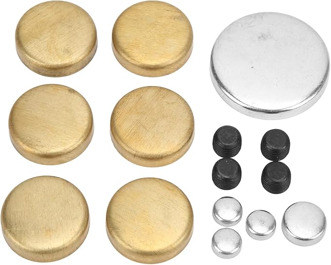 Freeze Plug Installation Tool,Brass Freeze Plug Type Engine Expansion Plugs Replacement for Small Block 255ci 260ci 289ci 302ci 351ci 1962-2001 MPE-108BR