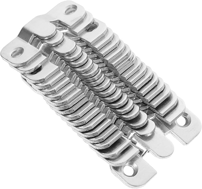 LIFKOME 20PCS Heavy Duty Interlocking Flush Mount Bracket Picture Hanging Hooks with Screws Secure Wall Mount Picture Frame Hanger for Photo Frames Mirrors Furniture Connector Home and