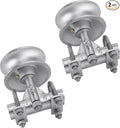 Sliding Gate Rollers, 5" Galvanized Steel Pipe Track Wheels for Chain Link Sliding Gates, Fits 1-7/8" and 1-5/8" Gate Frames & Track Pipes, Double U Bolt Hardware, Pack of 2