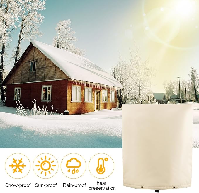 Insulated Backflow Preventer Pouch - Outdoor Pipe Insulation for Winter, Well Pump & Sprinkler Valve Protection