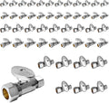 50-Pack Foskan 1/4 Turn Compression Straight Shut off Valve,Straight Stop Valve 1/2" NOM (5/8" OD) x 3/8" OD,Chrome Plated Brass