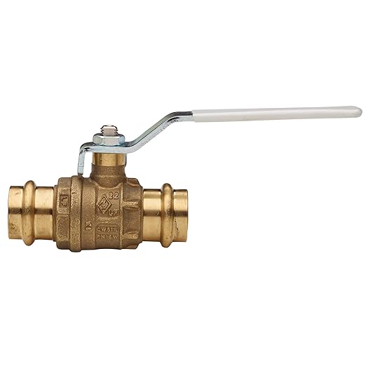 Watts LFFBV-3-PRESS-M2 Series 3" Lead-Free 2-Piece Full Port Chrome-Plated Brass Ball Valve with Integral Press Fitting End Connections for Types K, L, and M Hard Copper Tubing