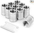 TAISHER 10PCS 304 Stainless Steel Cast Pipe Fitting, Coupling, 1/4" NPT Female x 1/4" NPT Female Threaded
