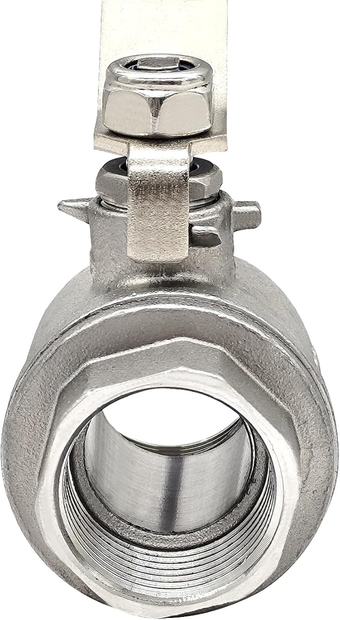 1-1/2" NPT Female 304 Stainless Steel Full Port Ball Valve with Blue Vinyl Handle 1000 WOG (1-1/2 inch)