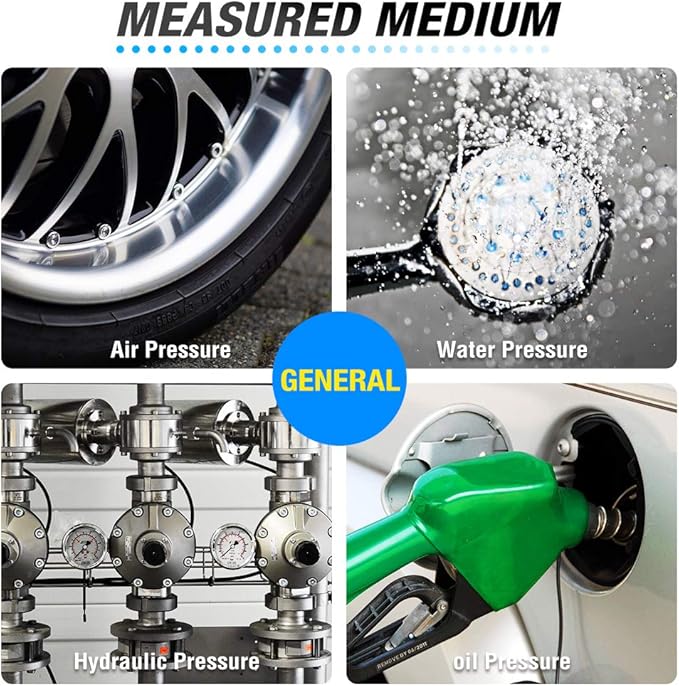MEANLIN MEASURE 3/4 inch brass Water pressure regulating valve, pressure regulating valve, pressure reducing valve, DN20, with 0-250PSI pressure gauge Yellow