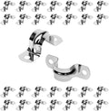 30Pcs 3/4 Inch Stainless Steel Conduit Clamps, 2 Hole Strap U Bracket Rigid Pipe Strap, Tension Clips U-Tube Clamp for Pipe Fixing on Various Surfaces