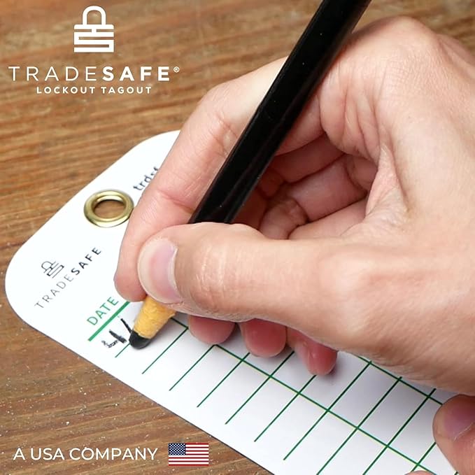 TRADESAFE Safety Inspection Tags for Accident Prevention - 30 Safety Tags with 30 Zip Ties, Durable 32 mil Vinyl, Inspection Record Tag for Scaffolds, Ladders, Fire Extinguisher, Inventory, Machinery