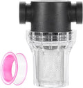 uxcell Pressure Washer Filter 1/2" NPT Female Thread, Inline Mesh Strainer Attachment, Stainless Steel Screen with Sealant Tape for Outdoor Gardening Inlet Water (Size:20 Mesh)