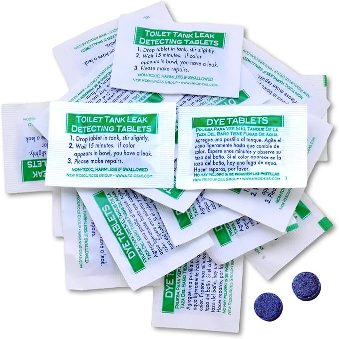 New Resources Group Toilet Leak Detection Dye Tablets (Detect Silent Leaks) Blue 20 Pack