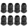 MECCANIXITY 8 Pcs PG7 Cable Gland, 3.5-6.5mm Wire Hole Strain Relief Joint for Cable Fixing, Wiring, Repairing, Gland Replacement, Electrical Appliances, Black