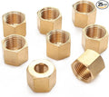 LTWFITTING 1/4-Inch Brass Compression Nut,Brass Compression Fitting(Pack of 25)