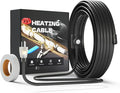 Heat Tape for Water Pipes with Thermostat, Anti-Freeze, Electric Heat Tape, Keeps Water Flowing at -22℉/-30℃, 9FT, Black, UL&ETL Listed 120V