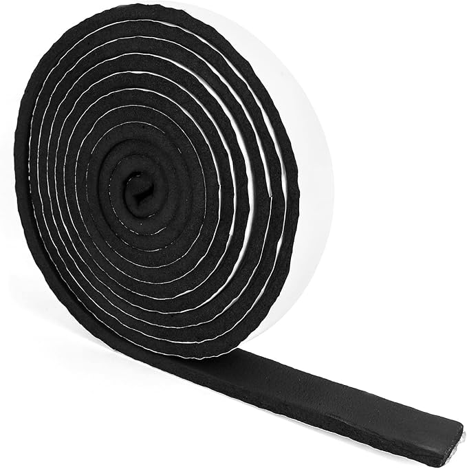 QWORK Pipe Wrap Insulation, Waterproof Foam Insulation Tape Adhesive for Hot or Cold Pipes, 16 Ft Long x 2 Inch Wide x 1/2 Inch Thick