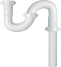 PlumPak PP20663 S-Trap, 1-1/2 in, Slip Joint, Plastic, White