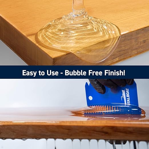 TotalBoat Table Top Epoxy Resin Kit - 2 Gallon Crystal Clear Epoxy with High Gloss & UV-Resistance - Easy 1:1 Ratio for Bar and Table Coating, Woodworking, and Resin Art Casting