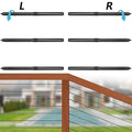 Steel DN Mate 6 Pack T316 Stainless Steel Left&Right Handed Thread Swage Lag Screws Black for Wood Post of 1/8" Cable Railing Kit, Deck Railing/Stair Railing, DIY Baluster Hardware