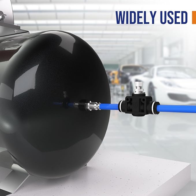 1/2 Push To Connect Valves,Pneumatic 1/2 Air Control Valve, Quick Push To Connects Fittings,Throttle Flow Speed Controller