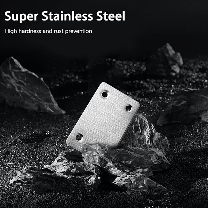 12 Pcs Mending Plate, 2.37 x 1.5 inch Stainless Steel Flat Plates with Holes, Straight Metal Mounting Braces Brackets Kit for Furniture, Wood Joint Connector (Silver, 2.36 inch)