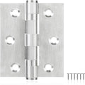 6Pcs Stainless Steel Door Hinges 3 Inch, Heavy Duty Ball Bearing Hinges for Interior Exterior Doors, Square Corner, Max Loading 100LB, Smooth and Quiet, Silver