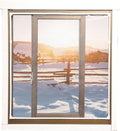 DIY Magnetic Window Insulation kit Transparent Film with White Frame Max 47"X51"Fits Any Size Smaller